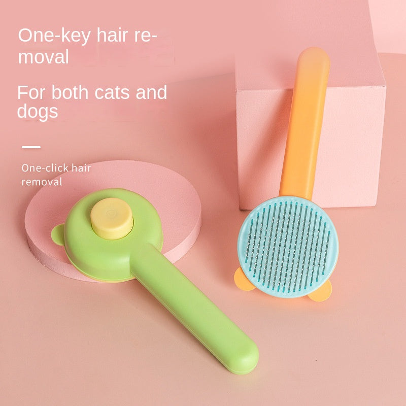 Creative Design Pet Comb Cat Self-Cleaning Needle Comb Dog Comb for Removing Loose and Dead Hair Cat Grooming Comb Wholesale - American Smart