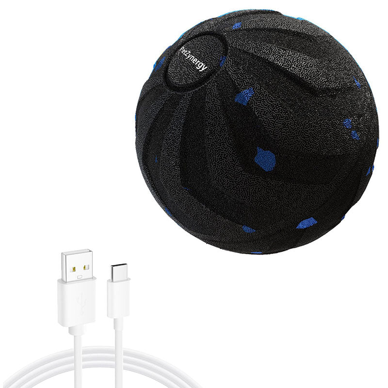 Eprolo interactive dog toy ball made of E-TPU material, with bounce and spin motion for self-play and chewing.