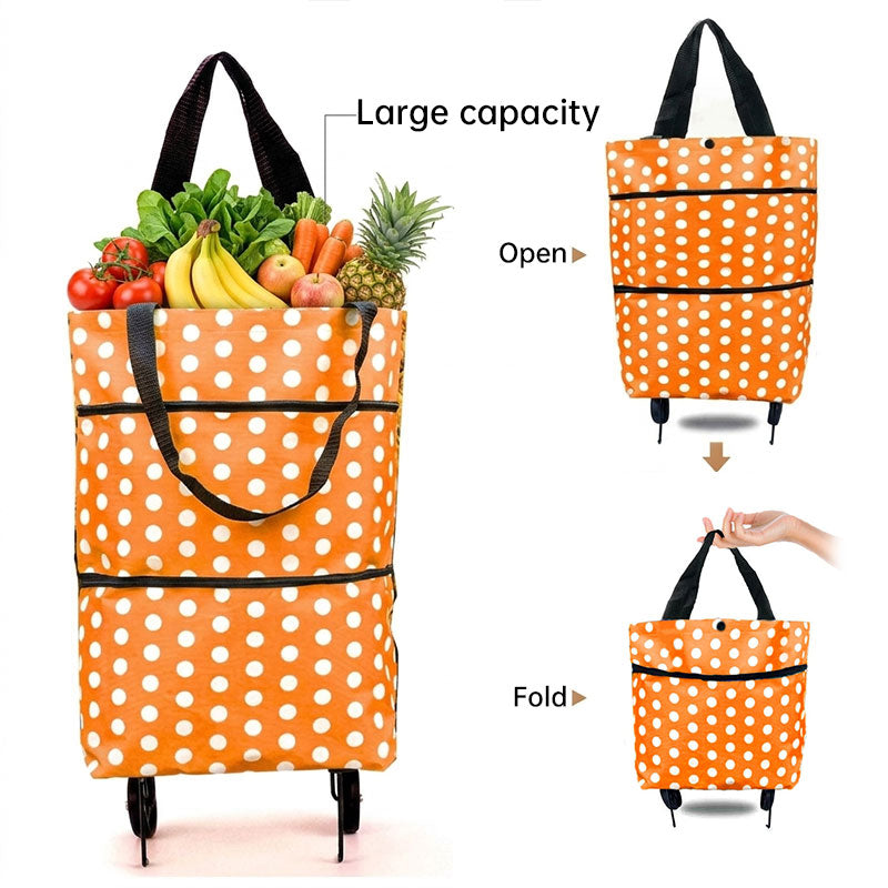 Lightweight eprolo foldable shopping cart with wheels, backpack style travel trolley for groceries and storage.