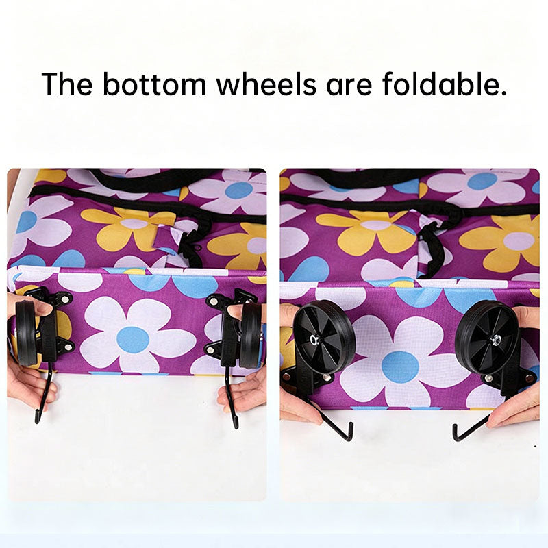 Lightweight eprolo foldable shopping cart with wheels, backpack style travel trolley for groceries and storage.