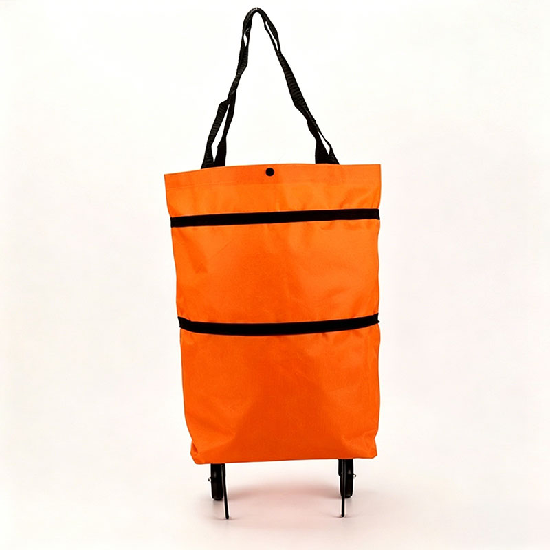 Eprolo portable foldable shopping cart with wheels, lightweight backpack-style trolley for groceries and storage.