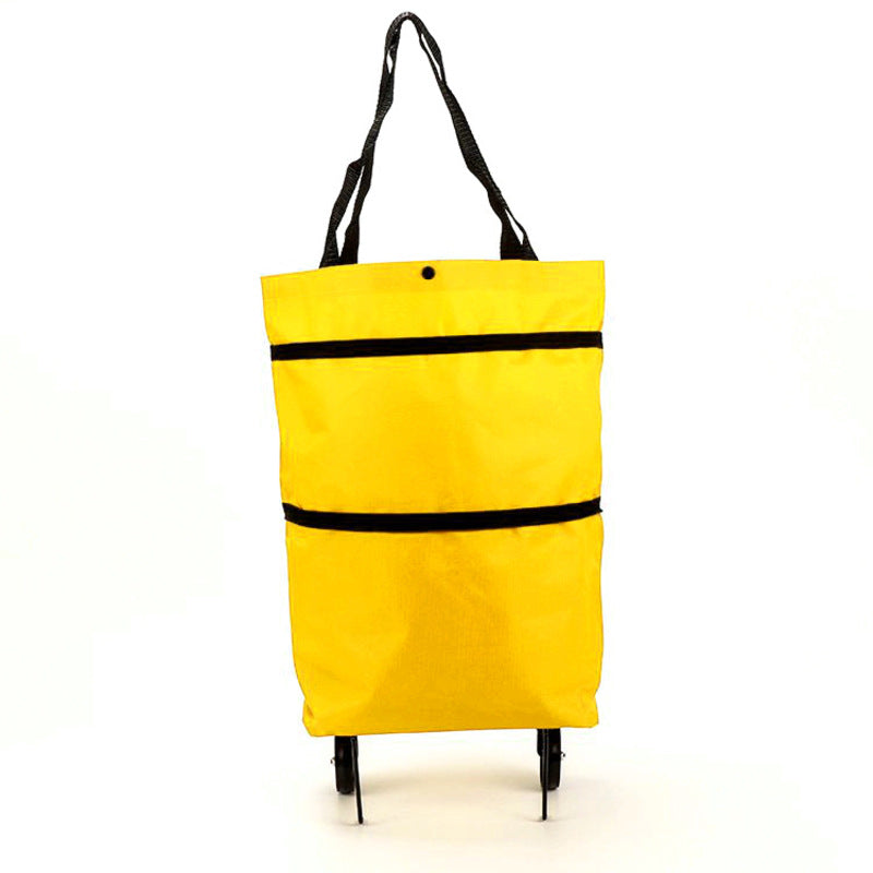 Lightweight portable foldable shopping cart with wheels from eprolo, backpack style trolley for groceries and storage.