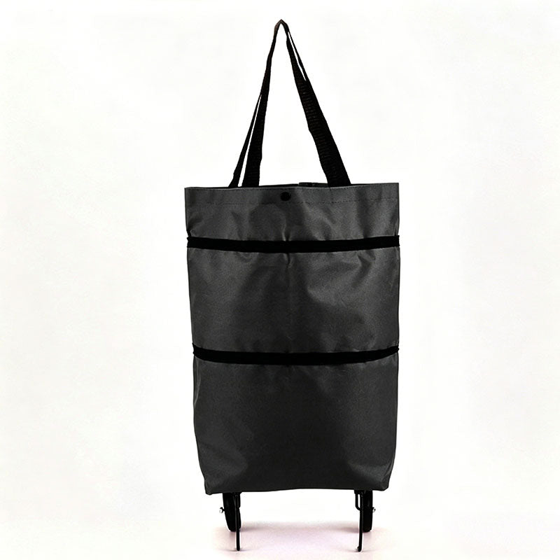 Lightweight eprolo foldable shopping cart with wheels, backpack style travel trolley for groceries and storage.