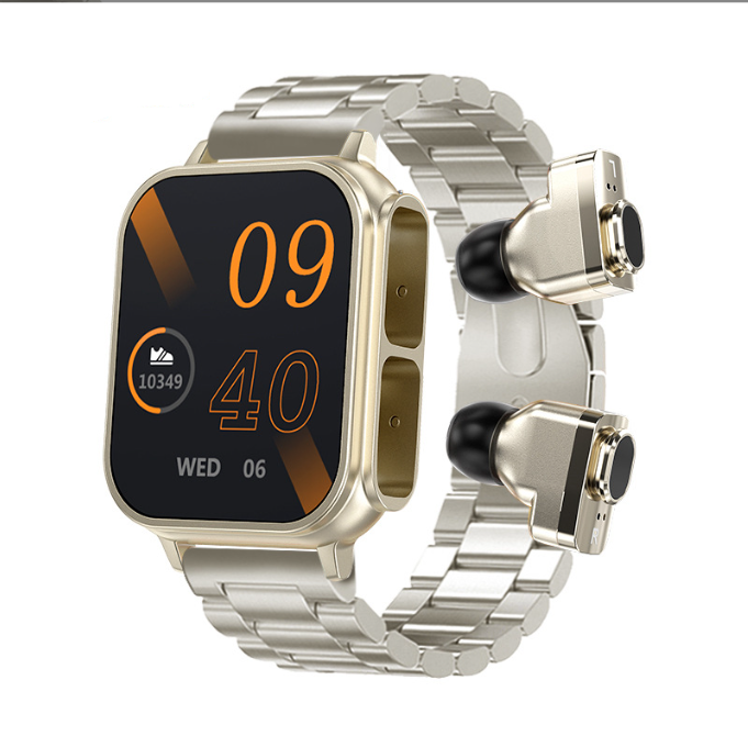 Eprolo N22 smart watch with TWS Bluetooth headset, heart rate and blood pressure monitor, multi-sport features, digital display