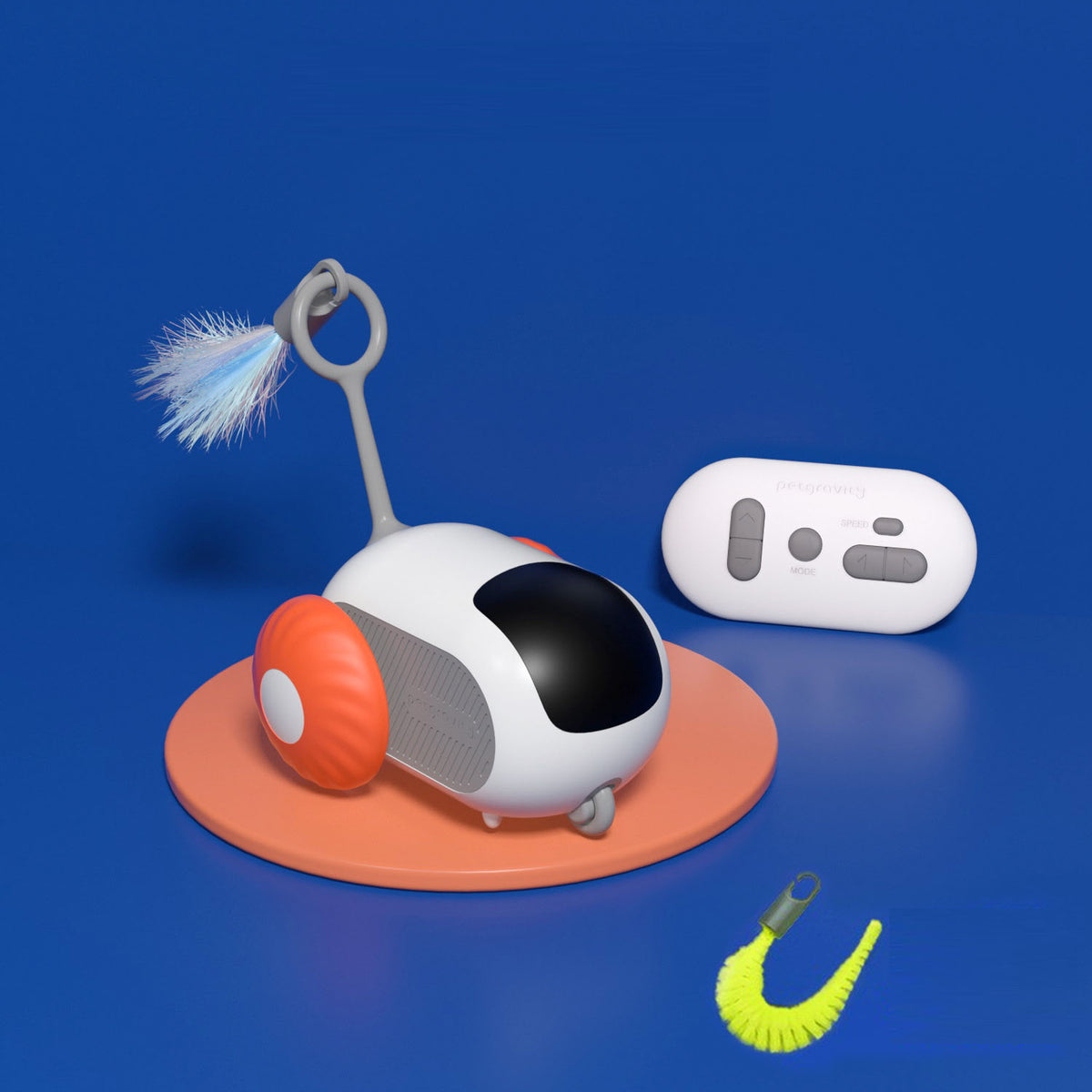 eprolo Pet Gravity Intelligent Running Car remote control electric cat toy with teasing stick for interactive feline play