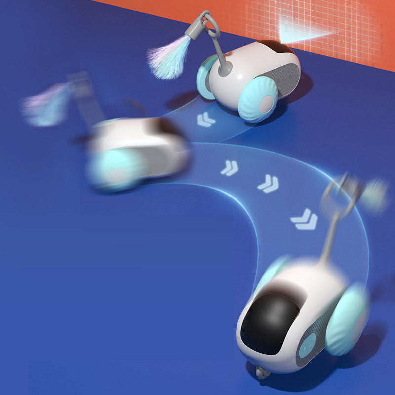 eprolo Pet Gravity Intelligent Running Car remote control electric cat toy with teasing stick for interactive play