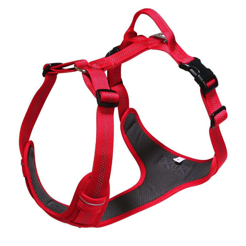 Breathable Reflective Dog Harness Vest, Outdoor No-Pull Escape-Proof Harness with Leash for Large & Medium Dogs - American Smart