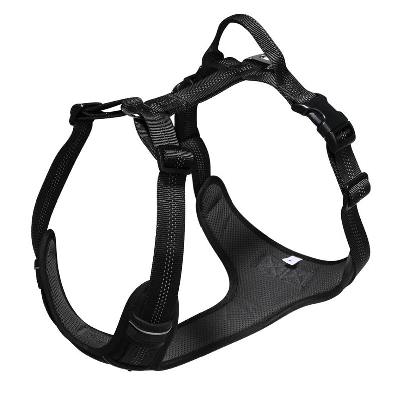 Breathable Reflective Dog Harness Vest, Outdoor No-Pull Escape-Proof Harness with Leash for Large & Medium Dogs - American Smart