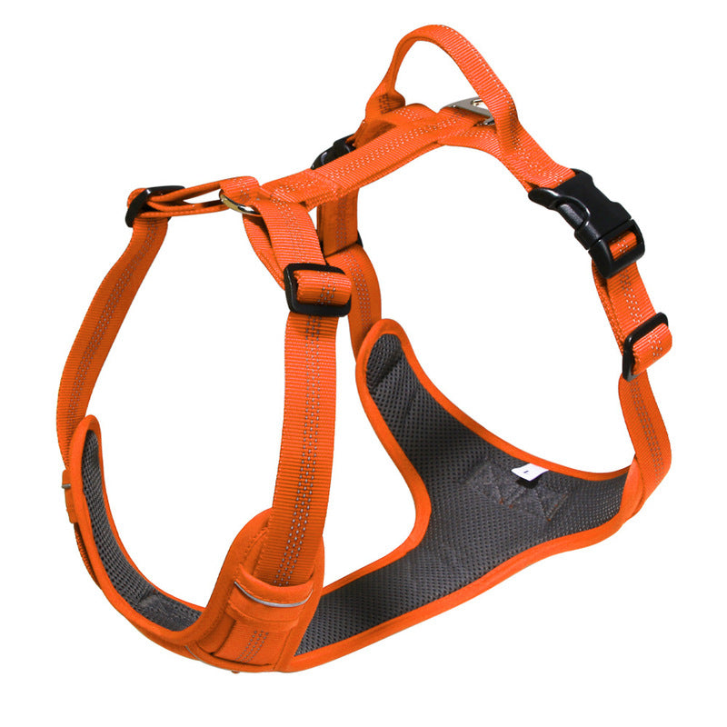 Breathable Reflective Dog Harness Vest, Outdoor No-Pull Escape-Proof Harness with Leash for Large & Medium Dogs - American Smart