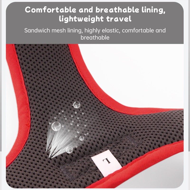 Breathable Reflective Dog Harness Vest, Outdoor No-Pull Escape-Proof Harness with Leash for Large & Medium Dogs - American Smart
