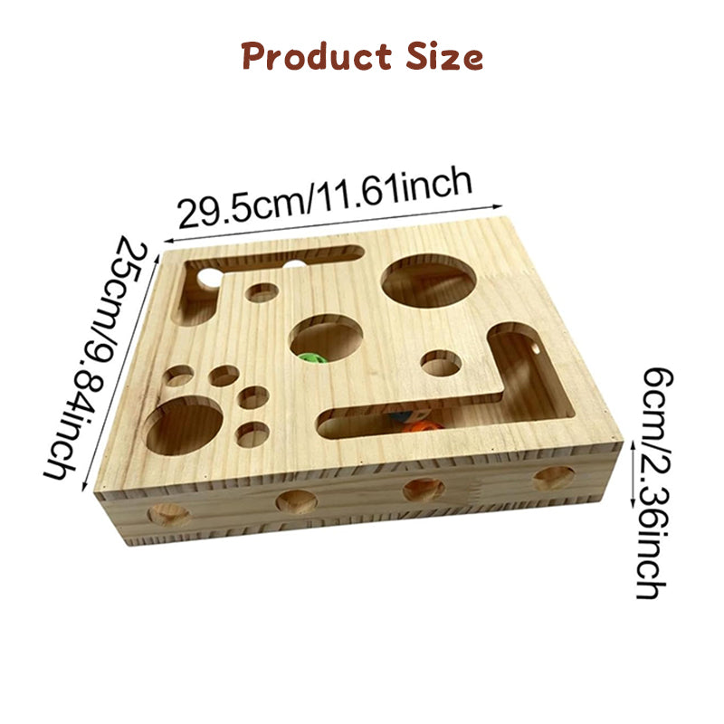 Durable Cat Nail Grinder with Bell Ball & Interactive Maze Tunnel - Enriching Toy and Scratching Activity for Active Kittens - American Smart