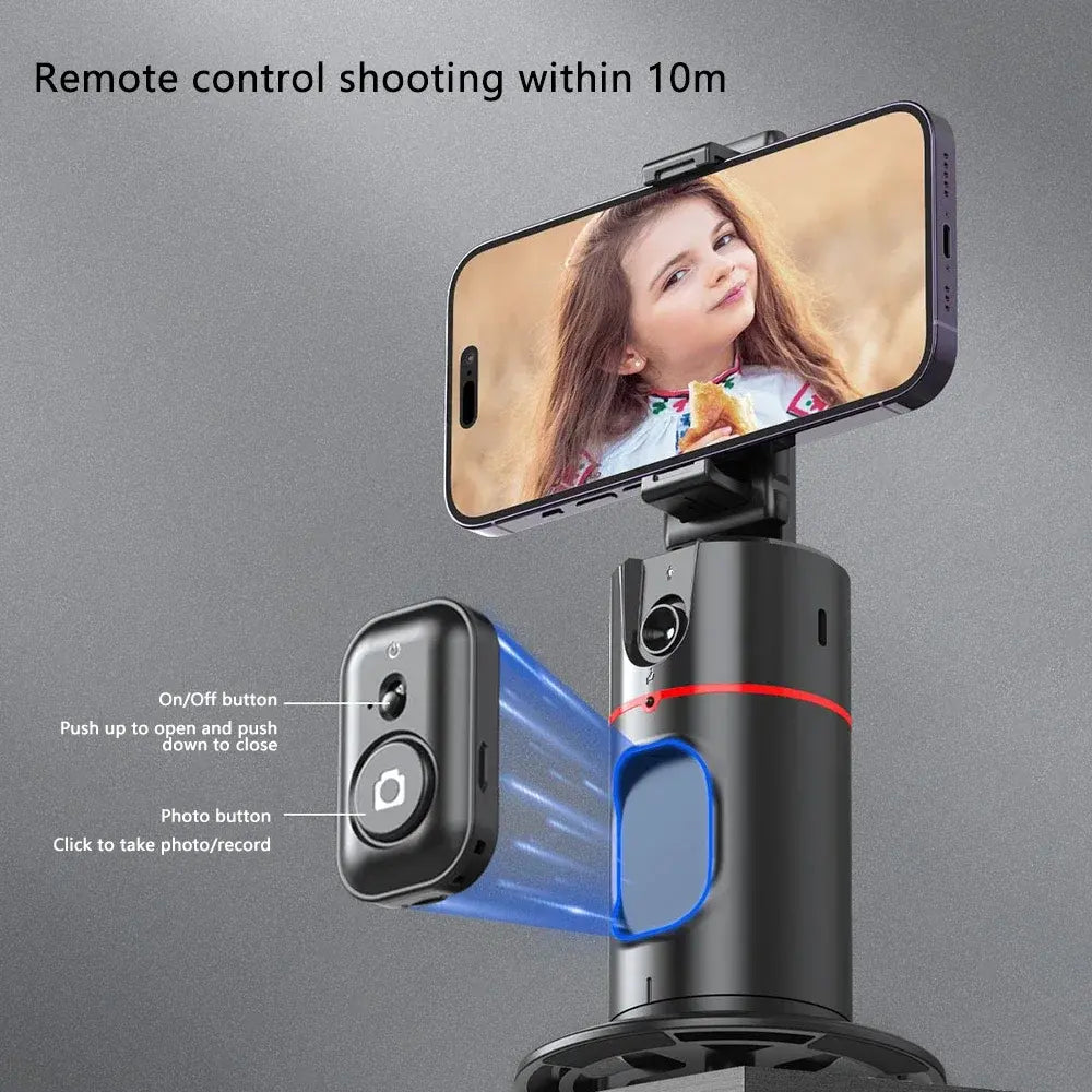 eprolo 360 auto face tracking gimbal phone holder with gesture control, stabilizer for smooth selfies and videos
