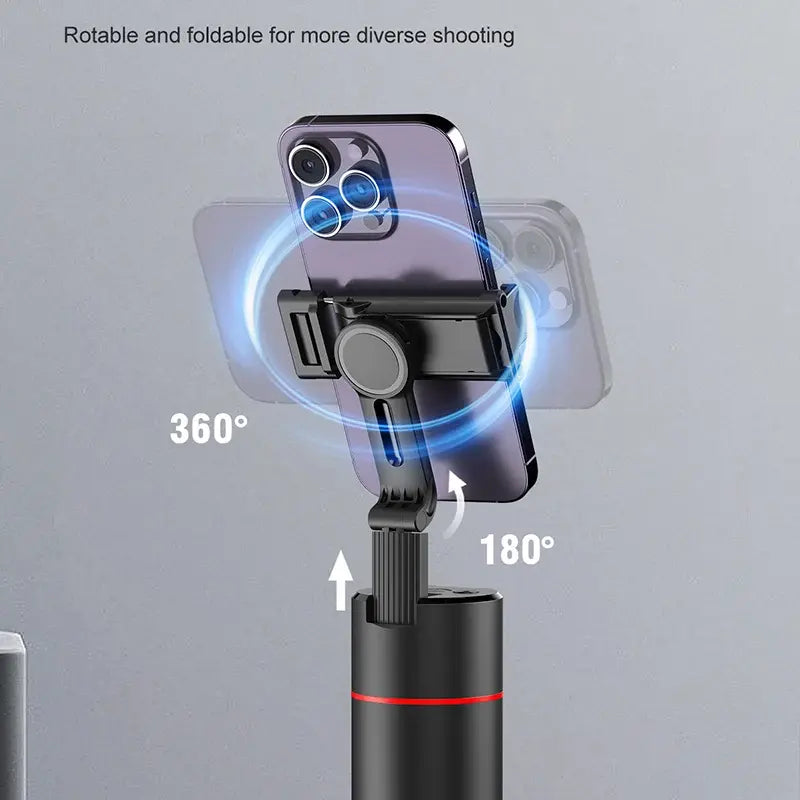 eprolo P02 auto face tracking phone holder with 360° rotation, desktop gimbal stabilizer for vlogging and live video recording
