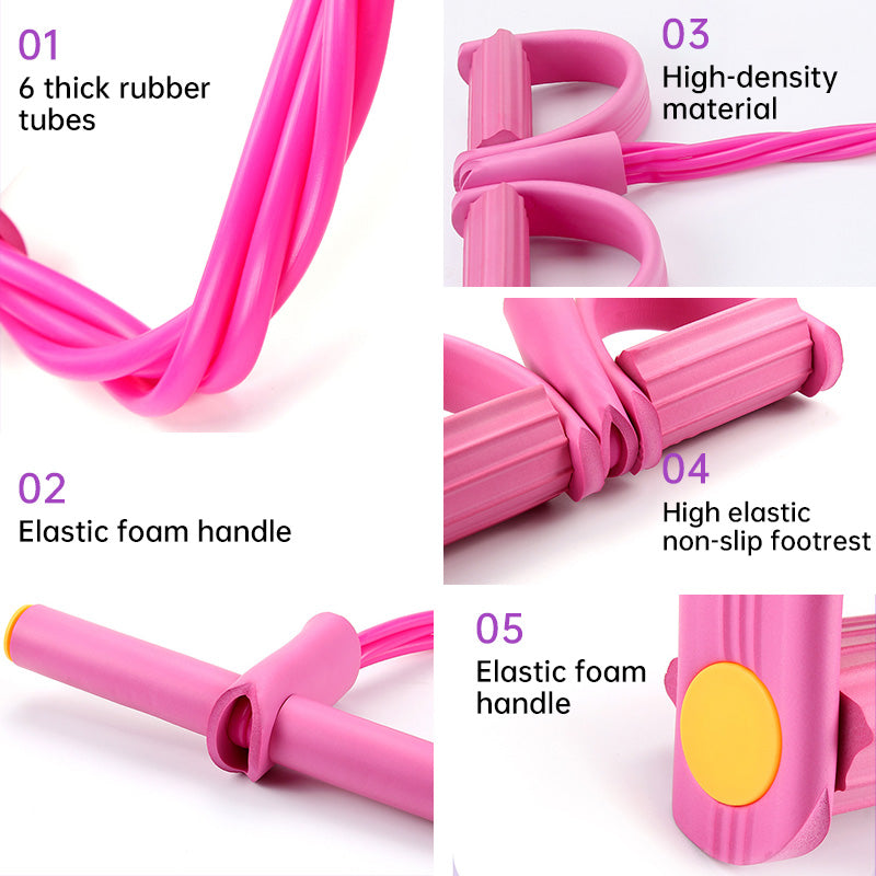 eprolo 6-in-1 multifunctional resistance band set with various bands for full body workout and strength training exercises