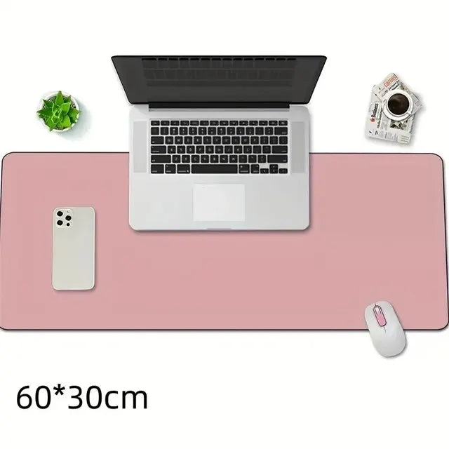 Large size PU leather office desk protector mat with waterproof surface, suited for keyboard and gaming mousepad from eprolo