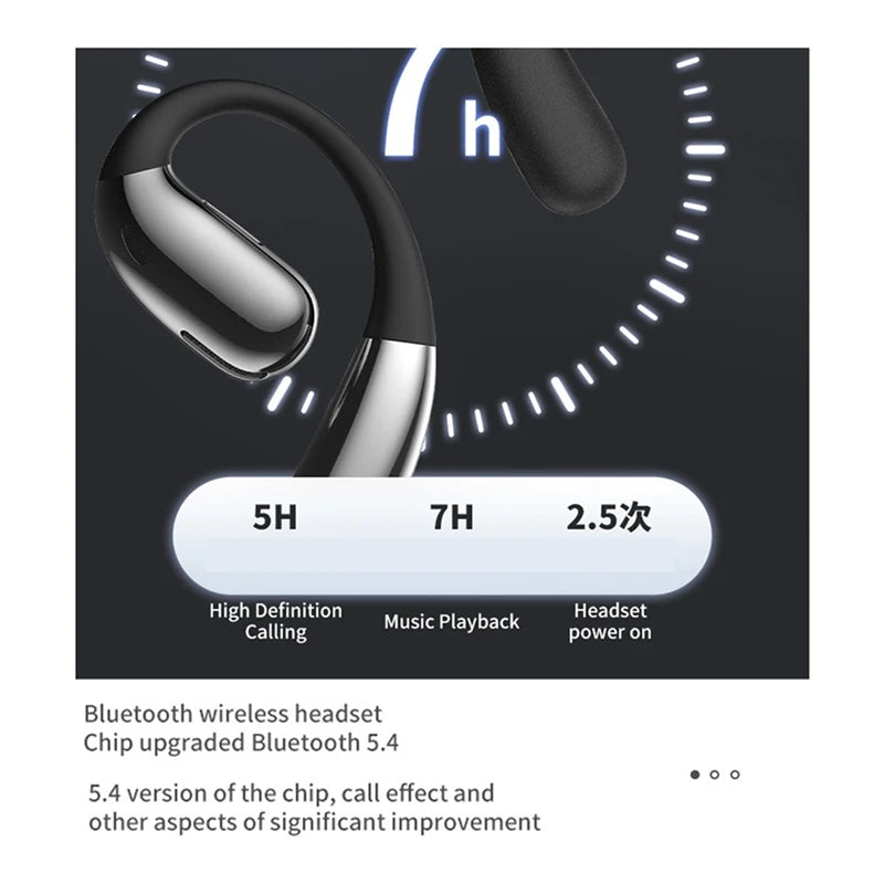 A38 Wireless Headphones Bluetooth 5.4 Hi-Fi Stereo Music Earphones Ear-Hook Sports Headsets For Running - American Smart