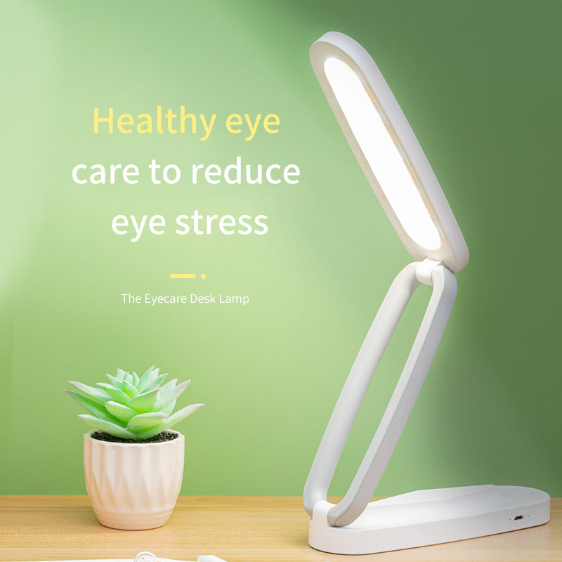 Eprolo folding USB rechargeable LED desk lamp with touch control, ideal for reading, studying, and bedside use by children and students.