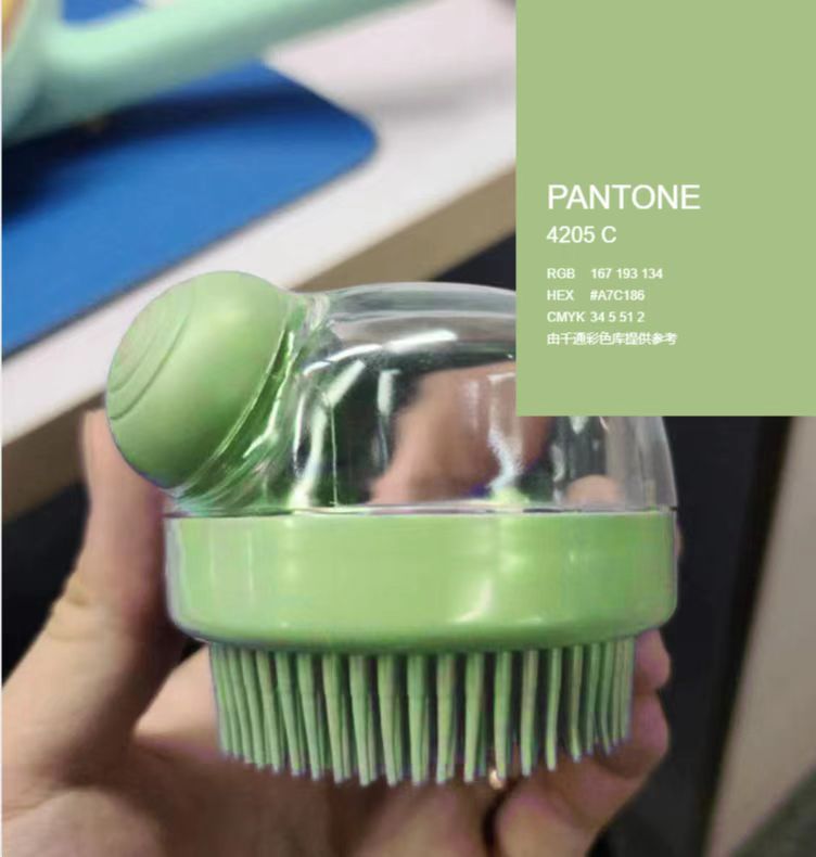 eprolo hair wash comb with clear brush and scalp massage features for shampooing and scalp cleaning in shower.