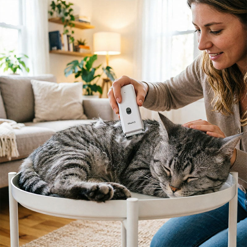 Eprolo professional cordless pet clippers for dogs, waterproof and quiet grooming trimmer with ergonomic design.