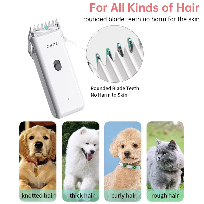 eprolo professional cordless pet clippers for dogs, waterproof and quiet grooming trimmer with blades and ergonomic design