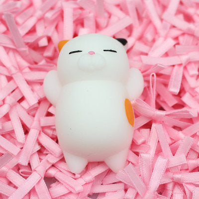 Eprolo squishy cat-shaped stress relief toy, soft and cute with sticky, squeezeable surface for pet fun and decompression.
