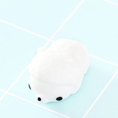 Eprolo squishy cat-themed stress relief toy with soft, cute cat design, sticky and squeezeable for fun pet and stress relief.