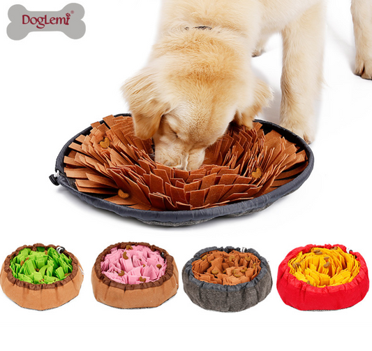 Slow Feeding Sniffing Mat Pet Toy Dog Food Dispensing Multi-Color Stress Relief Training Sniffing Dog Bowl