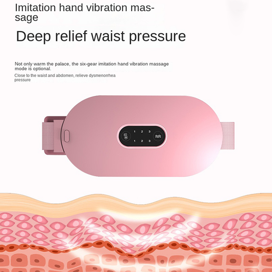eprolo waist belt with heat therapy, electric heating, rechargeable design, abdominal warmth, and massage function for women.