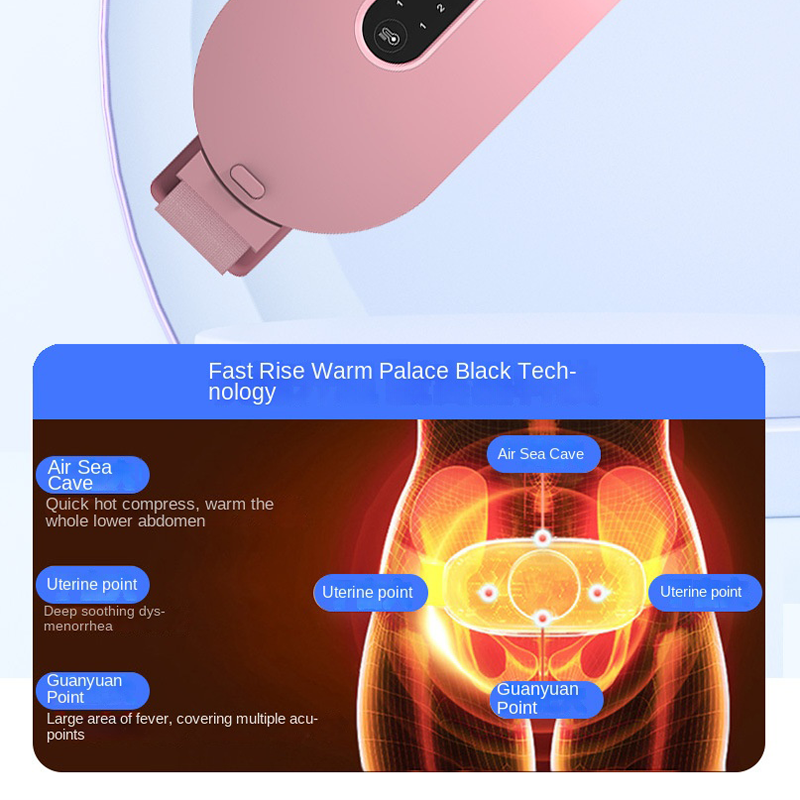 eprolo electric waist belt with heat therapy, rechargeable abdominal warmer and massage function for women.