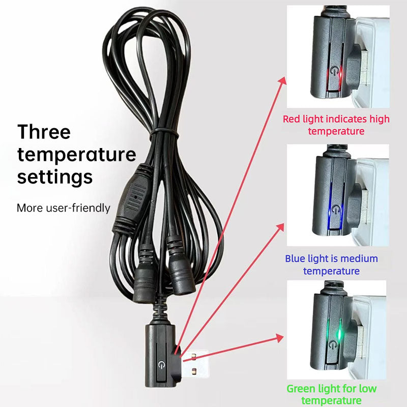 eprolo USB rechargeable heated gloves with adjustable temperature, anti-slip grip, and touchscreen for winter sports warmth