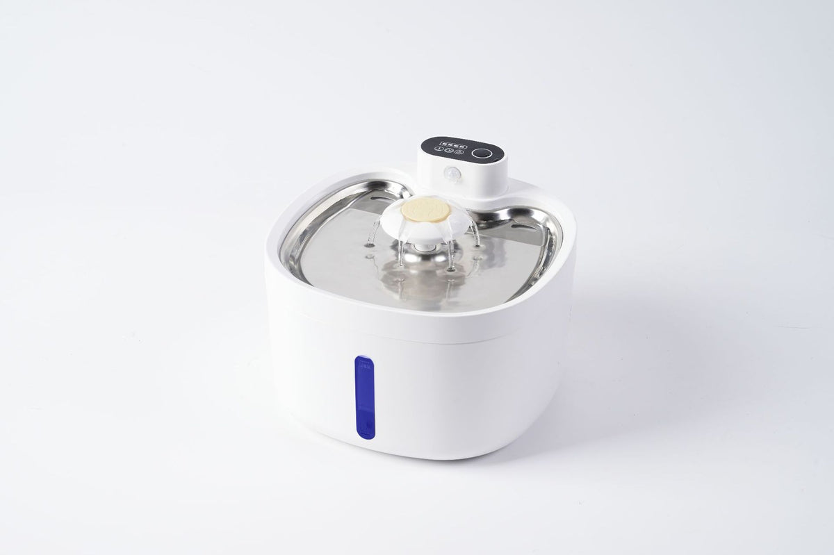 Cross border new pet intelligent water dispenser food grade stainless steel wireless range flowing water dispenser for cats - American Smart