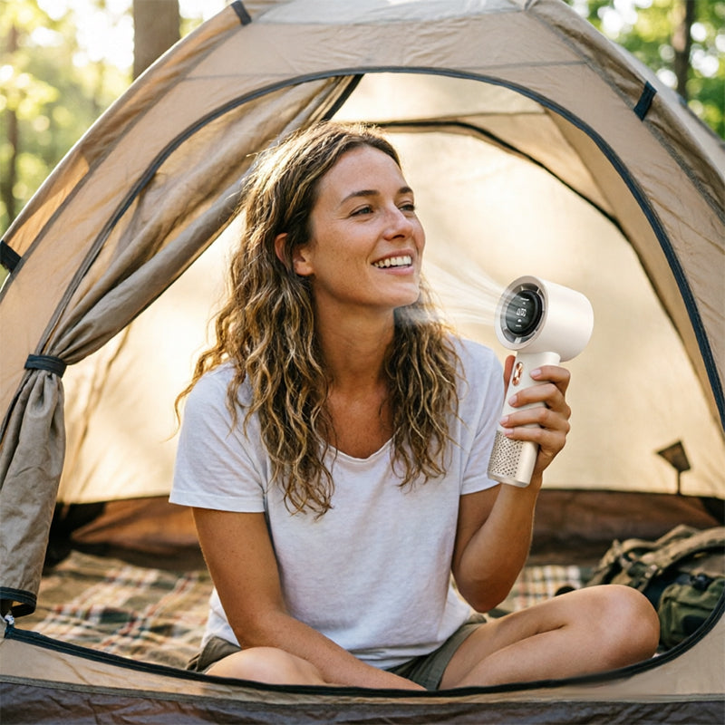 Eprolo 6 fan handheld mini portable personal cooler with adjustable levels and high-speed fan for travel, gym, and outdoor use.