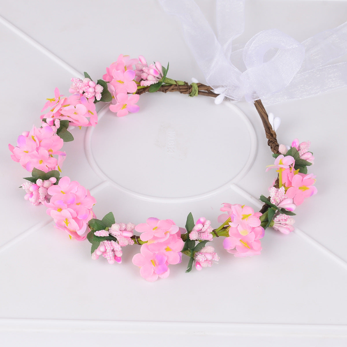Eprolo Hawaiian flower garland headband with mini simulated flowers, perfect for brides and bridesmaids as a wedding headdress