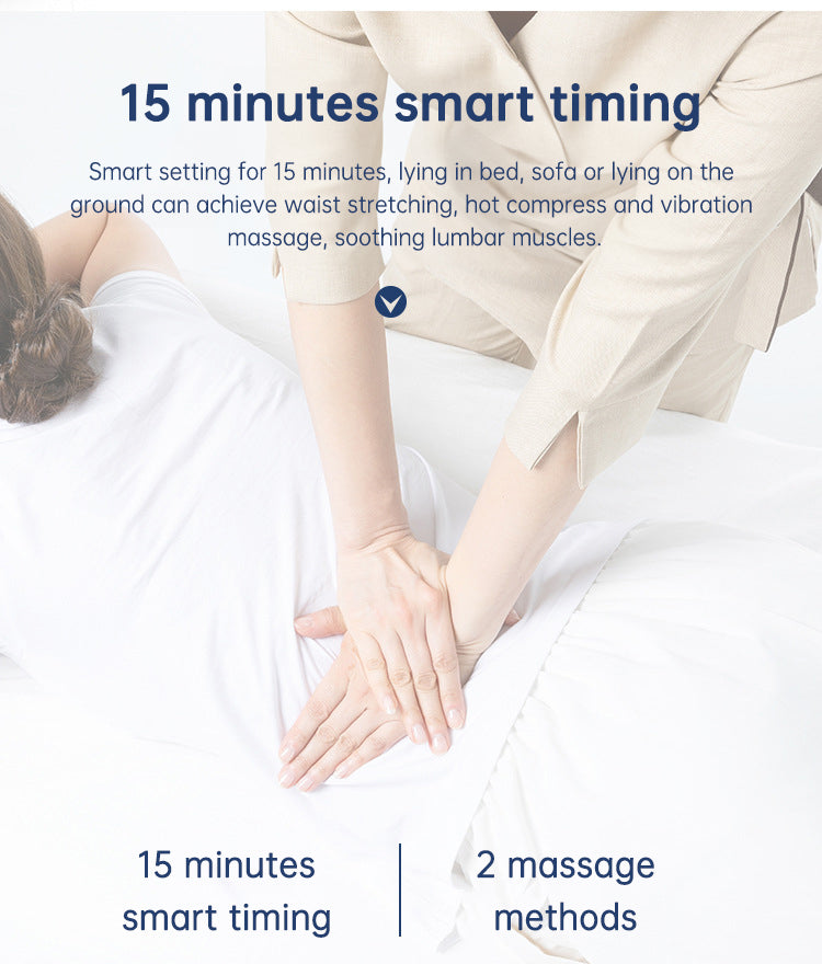 eprolo waist massager with inflatable lumbar traction, hot compress, and back cervical stretcher for pain relief and muscle relaxation