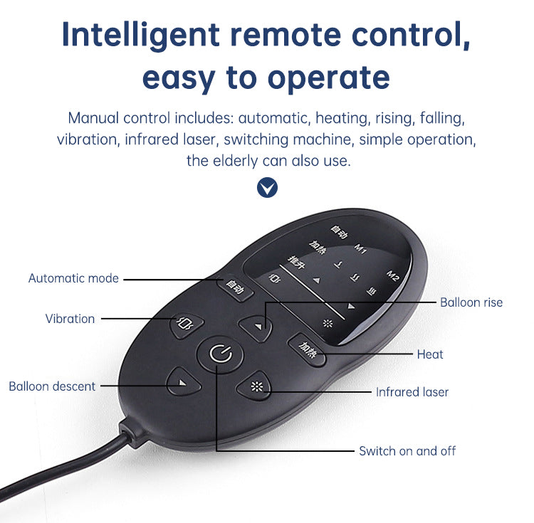 Eprolo waist massager with inflatable lumbar traction, hot compress, and back cervical stretcher for pain relief.