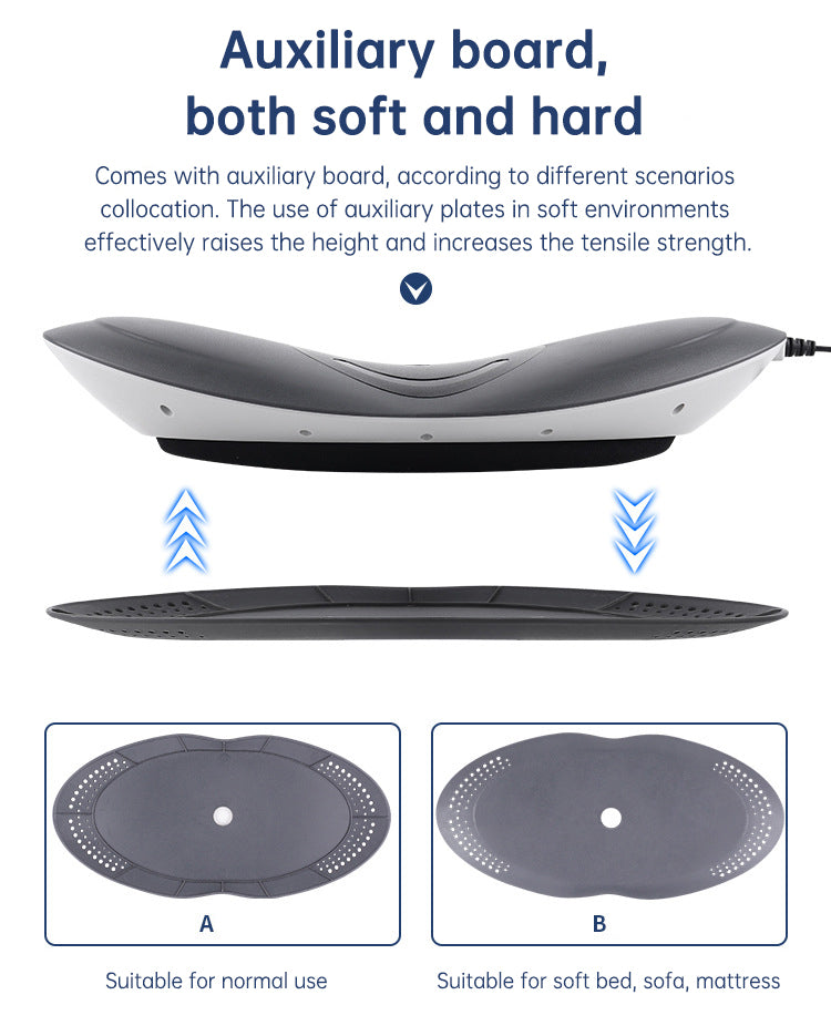 Eprolo waist massager with inflatable lumbar traction, hot compress, back and cervical stretch, air pressure relief device.