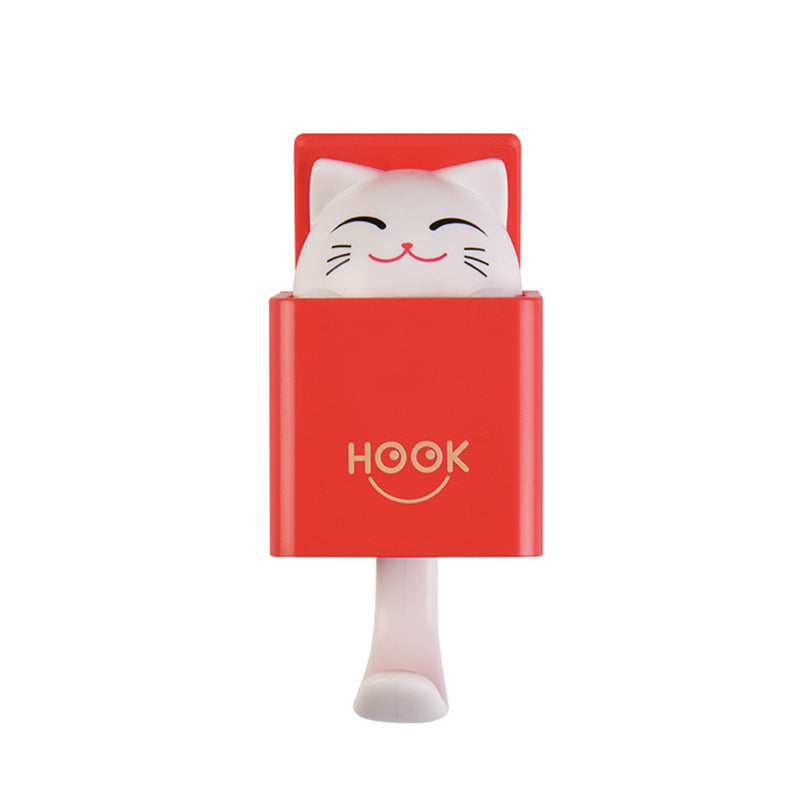 Plastic creative nail-free adhesive wall hook by eprolo, door-mounted, ideal for hanging clothes, shoes, hats, and accessories.