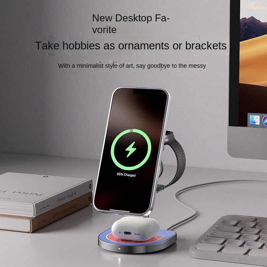 eprolo KUXIU X85 3-in-1 basketball magnetic wireless charger compatible with Apple devices, shown on a white background