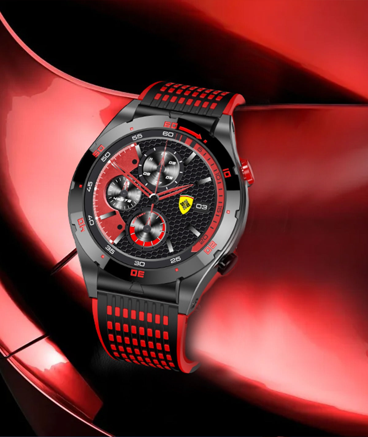 Eprolo EX102 smart watch with double starry sky sports strap for men, showcasing the sleek watch face and stylish strap design.