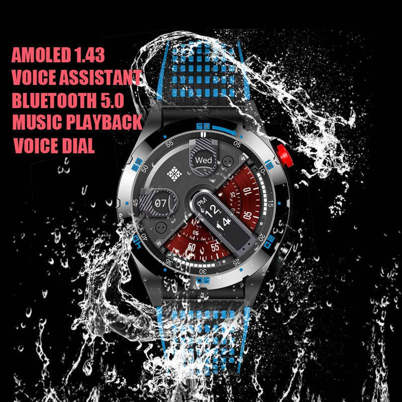 Eprolo EX102 smart watch with double starry sky sports strap for men, showing the watch face and strap design.