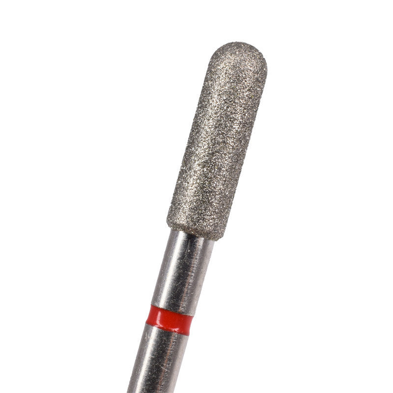 Eprolo nail cylinder flat head grinding bit made of tungsten steel for nail treatment and removal, shown in close-up.