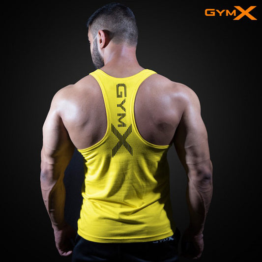 Men's fitness vest by eprolo, tight-fitting muscle exercise T-shirt with quick-drying fabric, sleeveless design for muscle training.