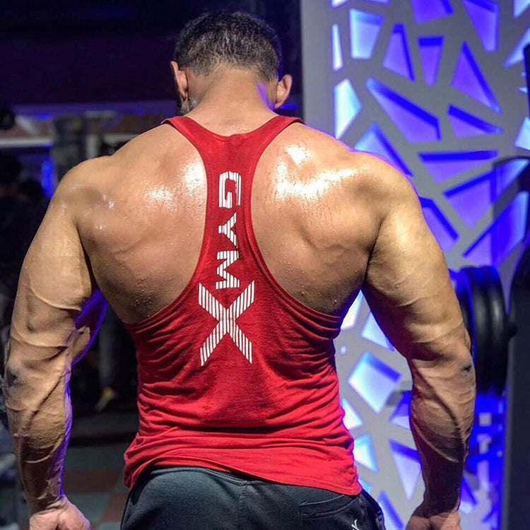 Men's eprolo fitness vest, tight-fitting sleeveless muscle training shirt, quick-drying top for exercise and workout.