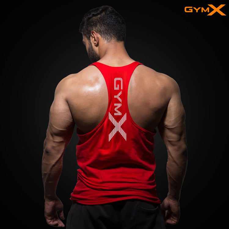 Eprolo men's fitness vest, tight-fitting sleeveless exercise top with quick-drying fabric for muscle training and workout sessions.