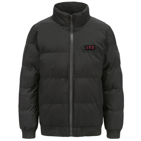 Men's winter electric heated cotton jacket with hood, USB control, seven-zone heating, warm and intelligent by eprolo.