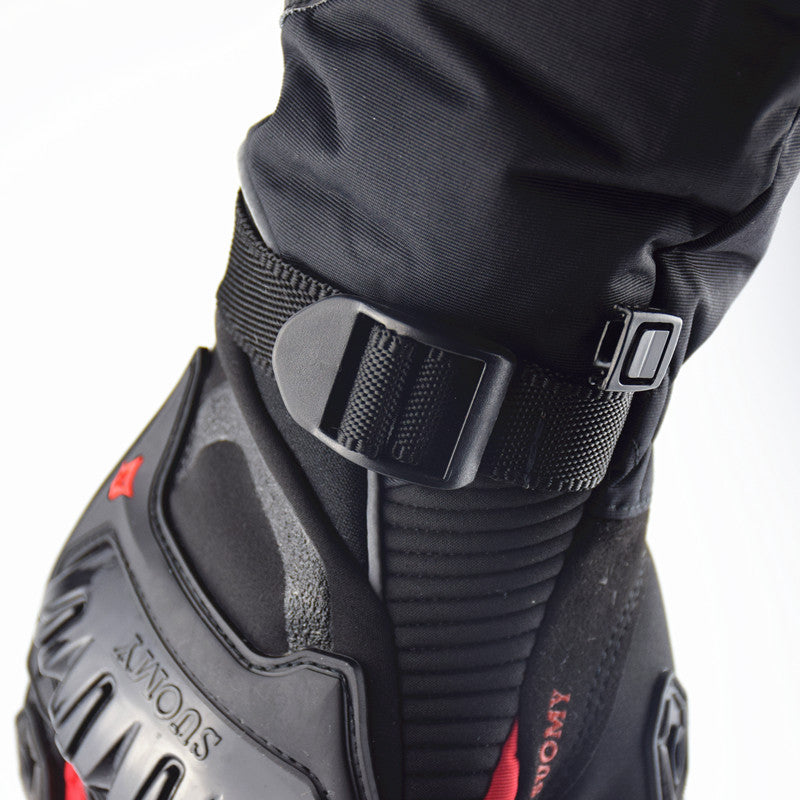 Eprolo waterproof winter motorcycle gloves with touch-screen fingertips, thick long design, windproof and anti-fall hand guards.