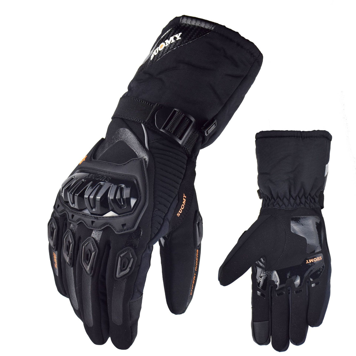 Eprolo waterproof winter motorcycle gloves with touch-screen fingertips, thick long hand guards, windproof and anti-fall protection