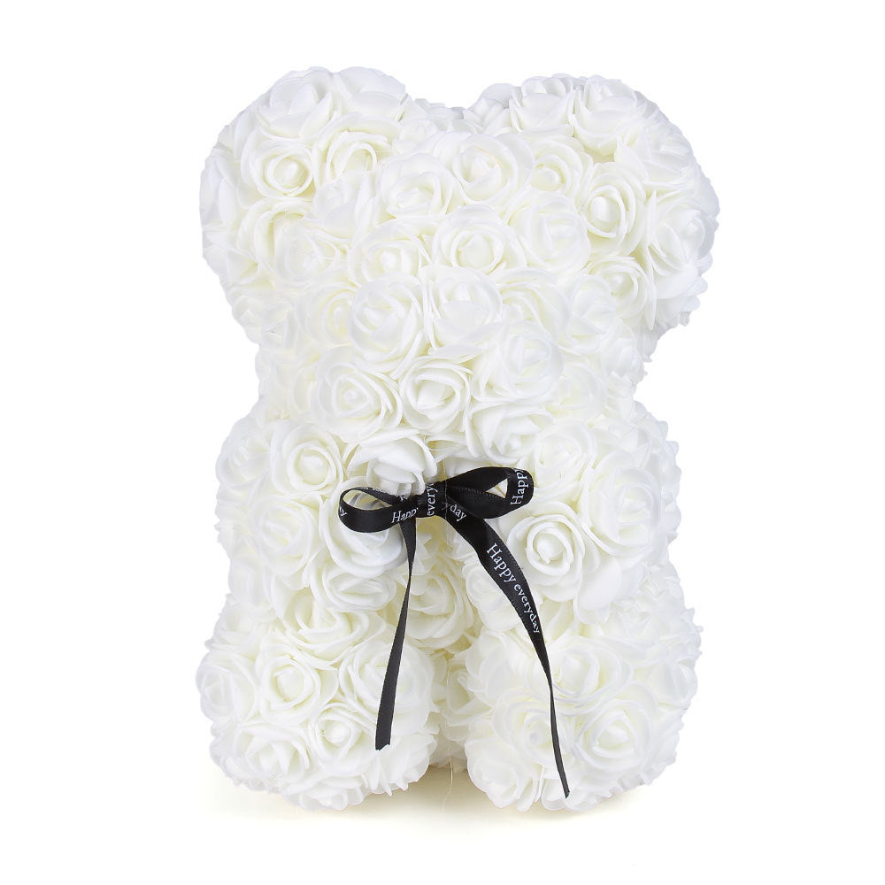 Eprolo Mother's Day gift set featuring a 25cm foam flower bear with PE roses in a PVC gift box, perfect for Valentine's Day.