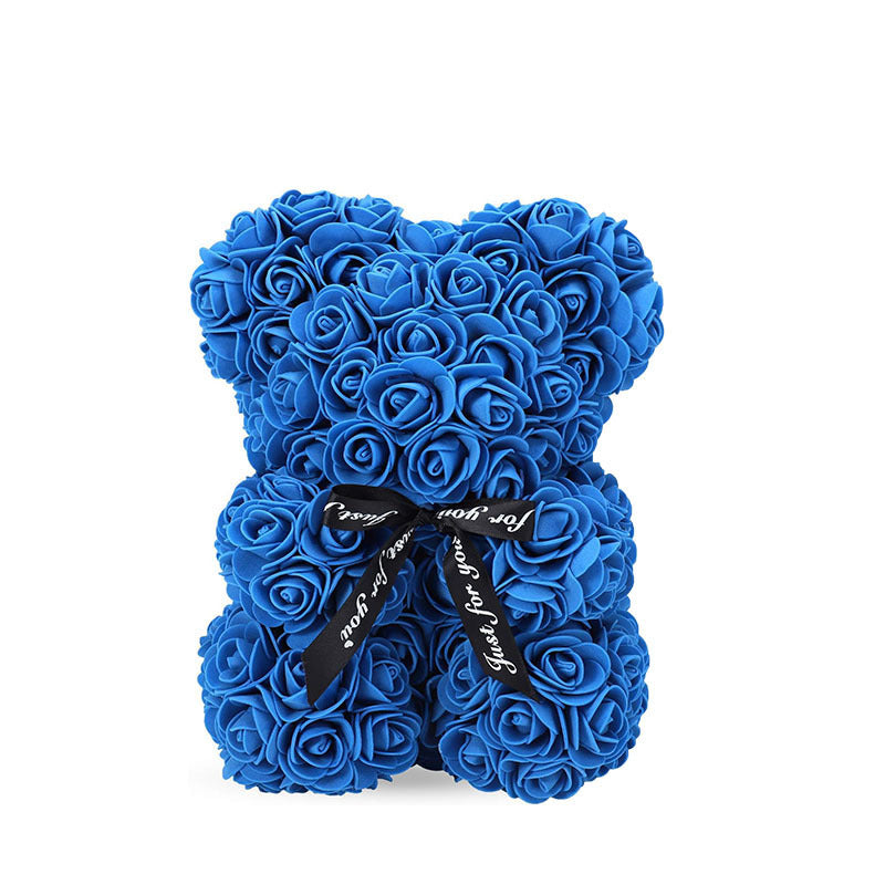 Eprolo Mother's Day gift featuring a 25cm foam flower bear with PE roses in a PVC gift box, perfect for Valentine's Day.