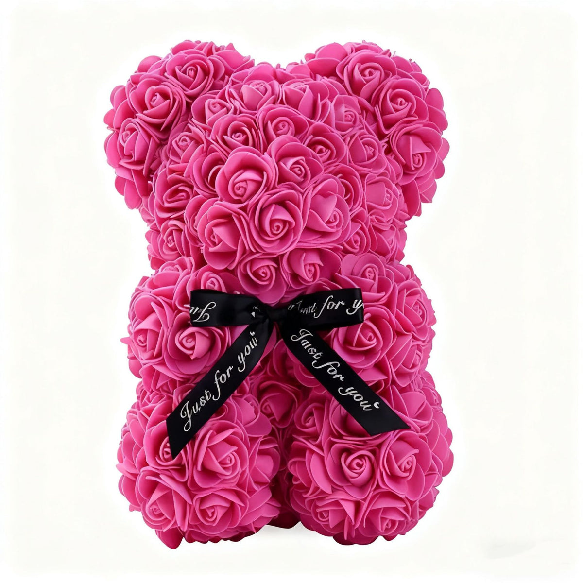 Eprolo Mother's Day gift: 25cm foam flower bear with PE rose flowers in a PVC gift box, ideal for Valentine's Day.